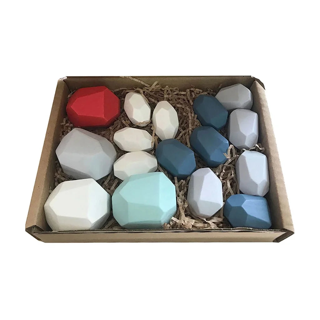 Wooden Stone Building Block Toy Stacking Game B632