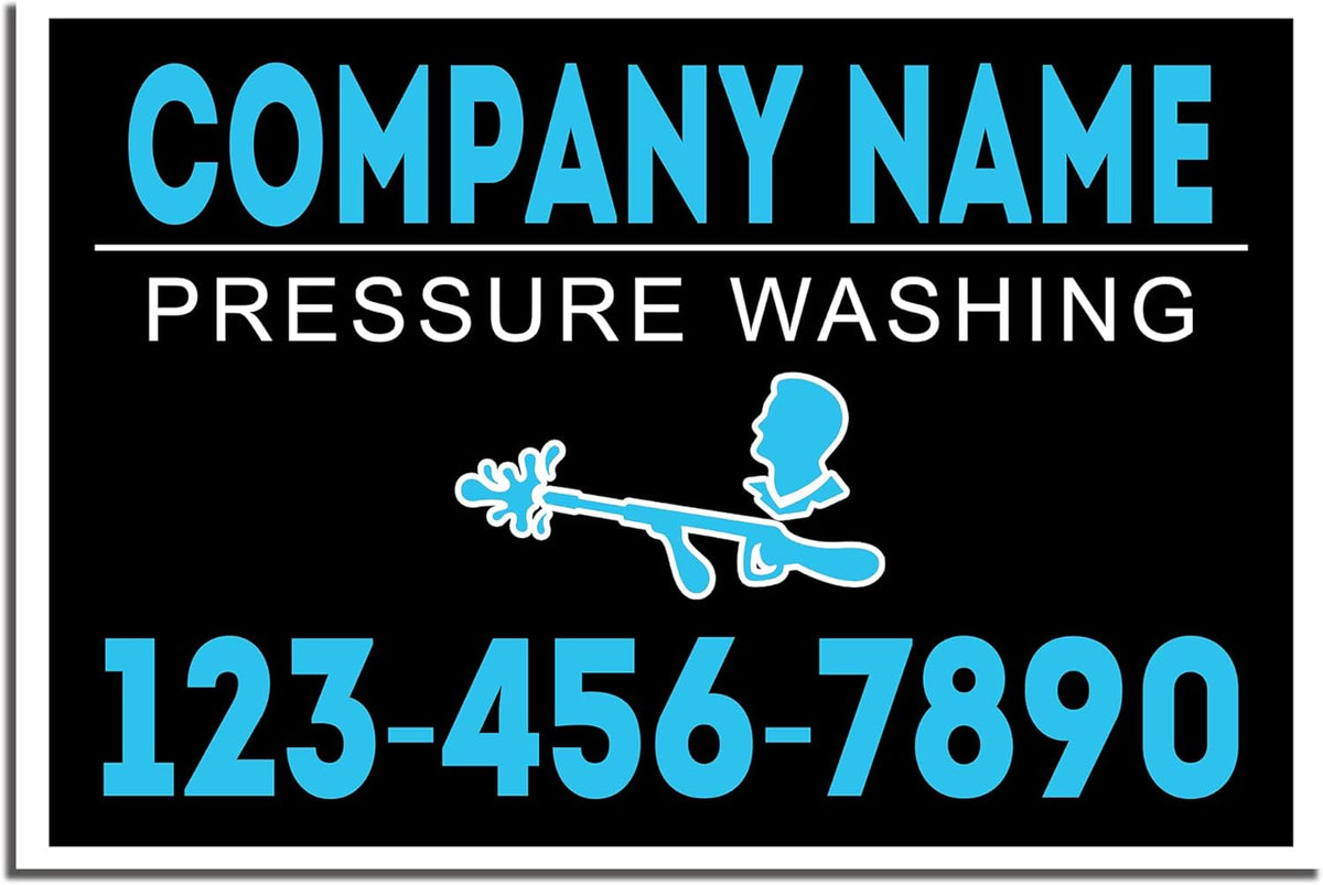 Plastic 18x12" Double-Sided Print Waterproof Signs, Pack of 2 J503