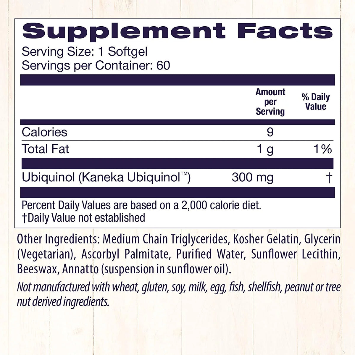Ubiquinol 300 mg 60 Softgels F7942