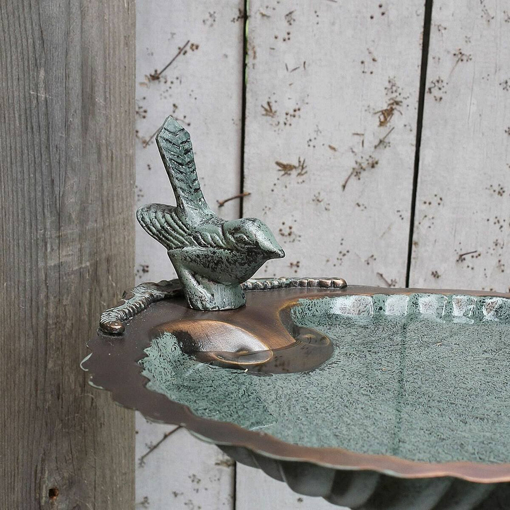 Scallop Shell Birdbath with Wall Mount Bracket S3326