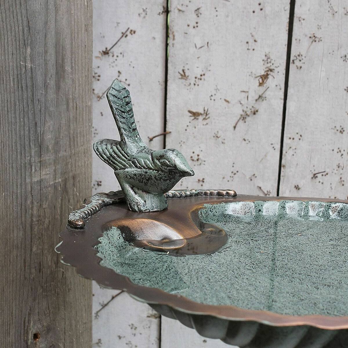 Scallop Shell Birdbath with Wall Mount Bracket S3326