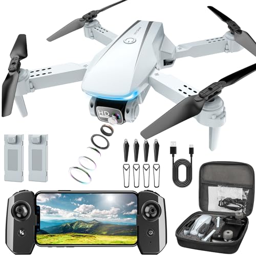 1080P HD Foldable Drone with 2 Batteries and Carrying Case A622008