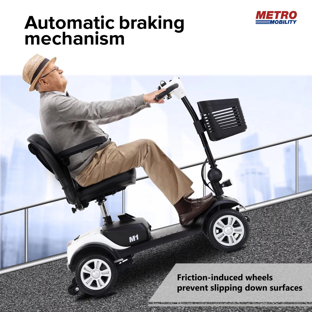 Heavy Duty 4 Wheel Mobility Scooter with Lights, 300lbs, Red G60172