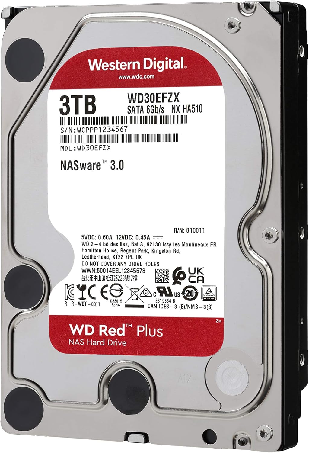 3TB NAS Internal Hard Drive HDD 5400 RPM SATA 6 Gb/s CMR 128 MB Cache 3.5 P489465