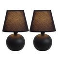 Mini Ceramic Globe Table Lamp 2 Pack Set M8097