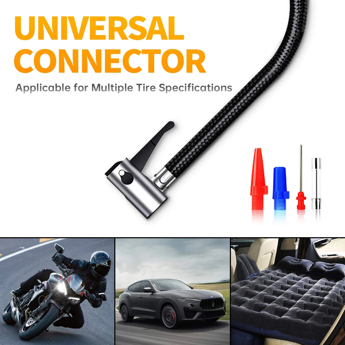 2-in-1 Tire Inflator Portable Air Compressor 150 PSI N585