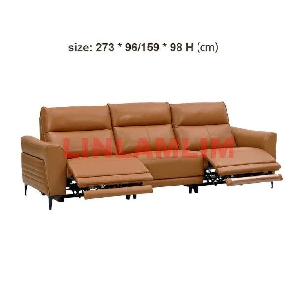 Genuine Leather Electric Reclining Sofa Set U76659