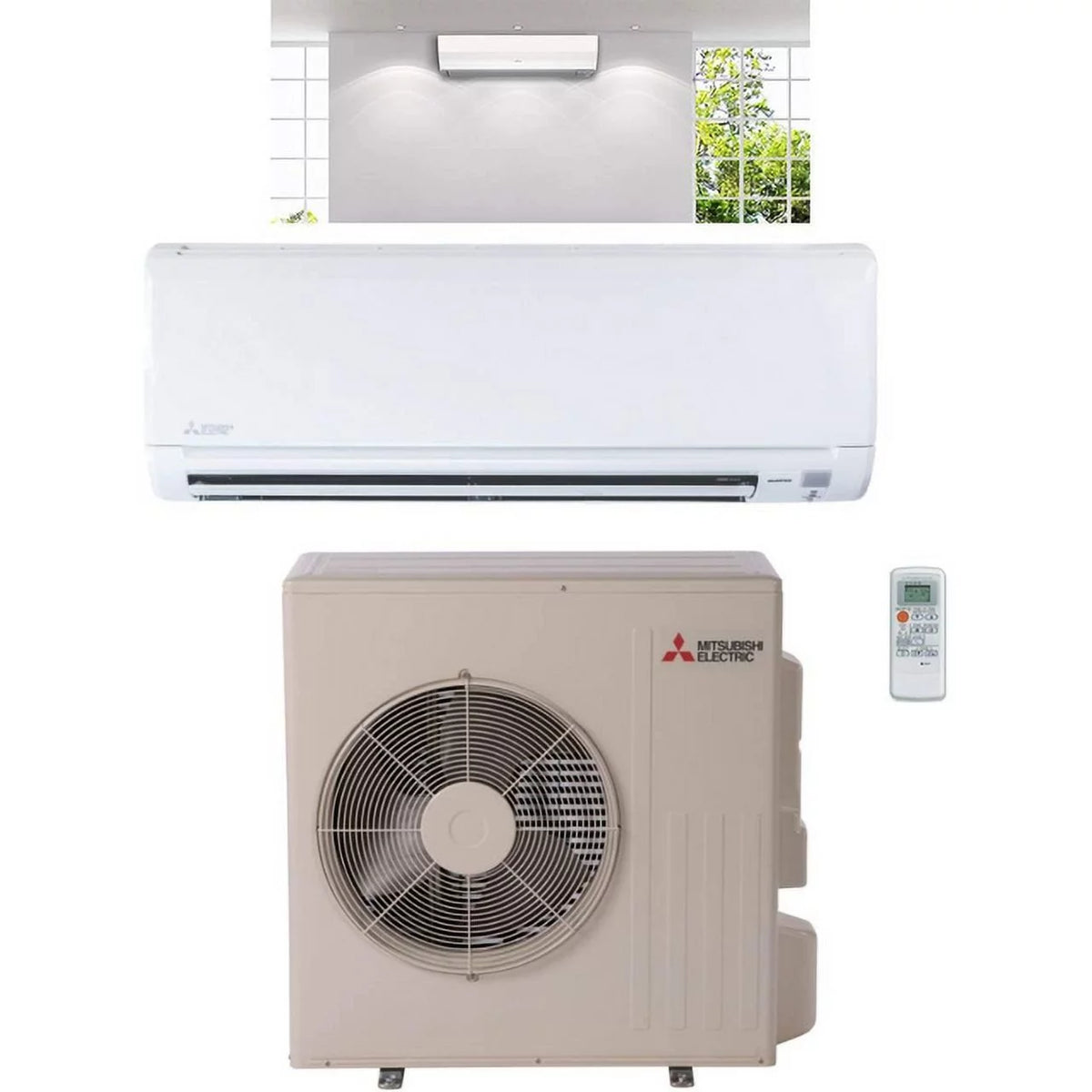 30000 BTU Wall Mounted Heat Pump Air Conditioning System V3065