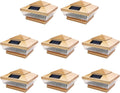 8 Pack Silver Solar 5-LED Post Deck Cap Square Fence Light T4089