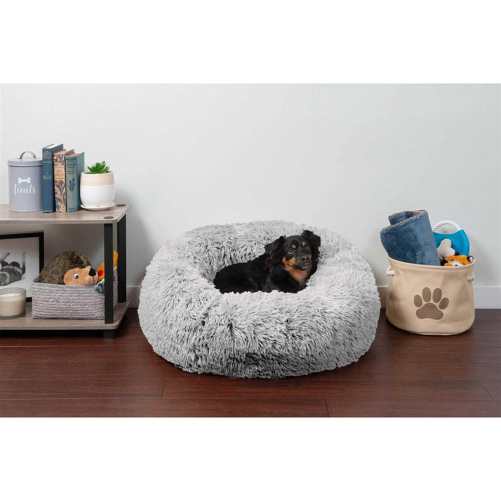 Long Fur Donut Dog Bed V554
