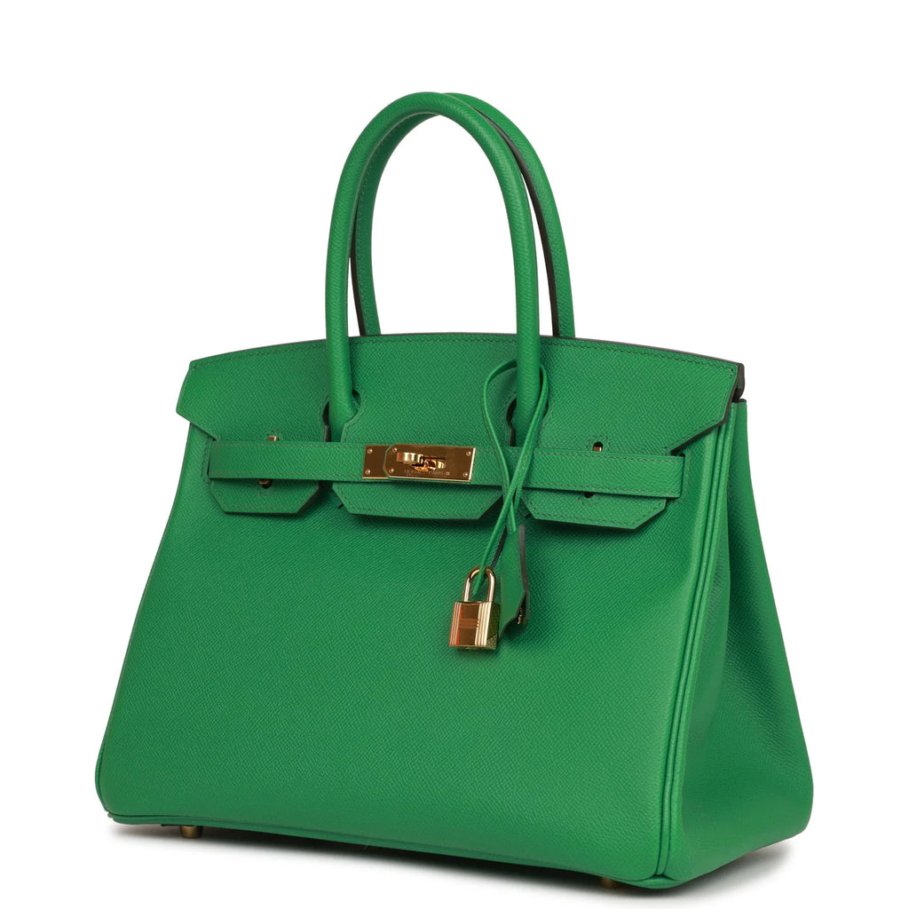 Pre-owned Birkin 30 Cactus Epsom Gold Hardware A7470
