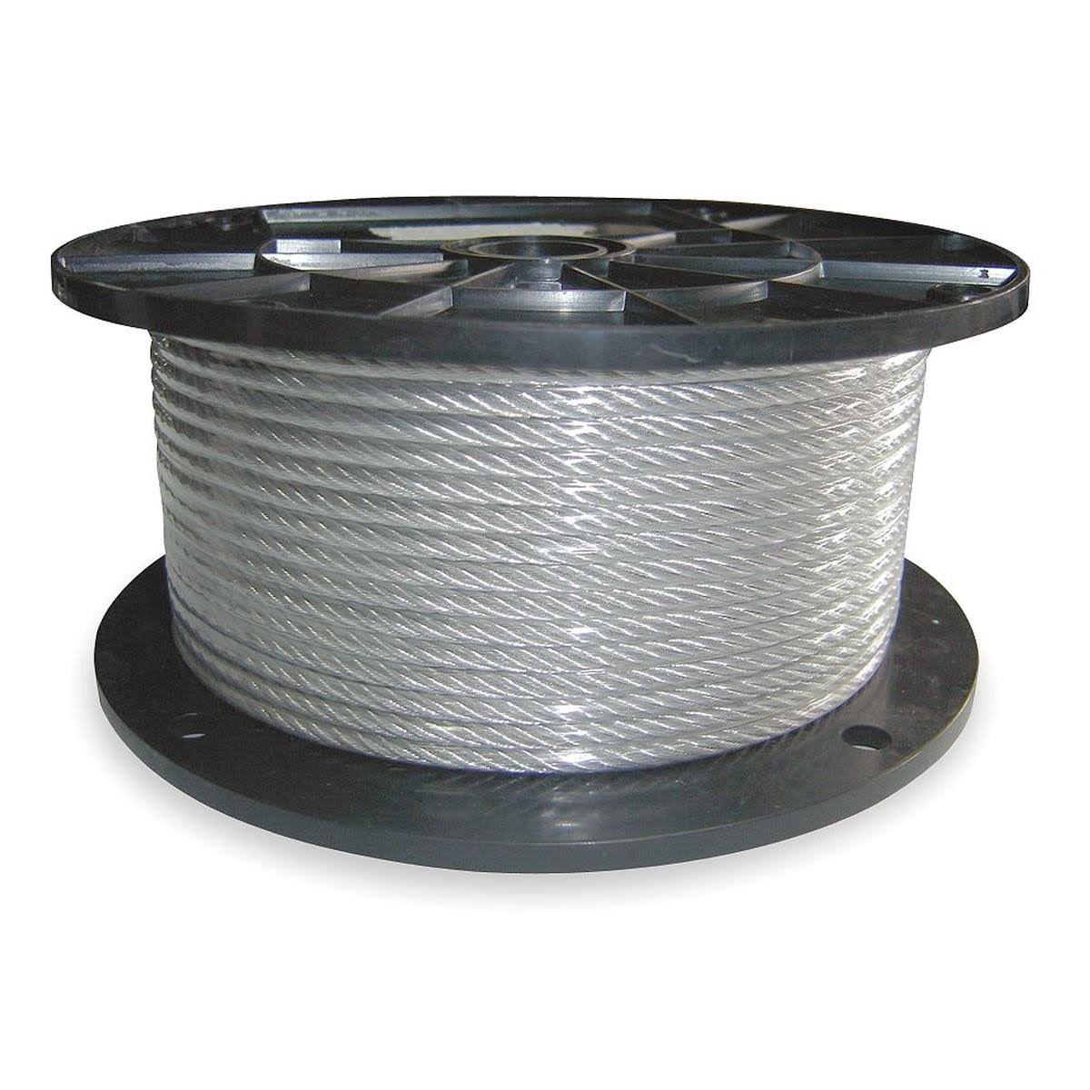 Cable, 1/8 In, L250Ft, 7x19, Steel K689