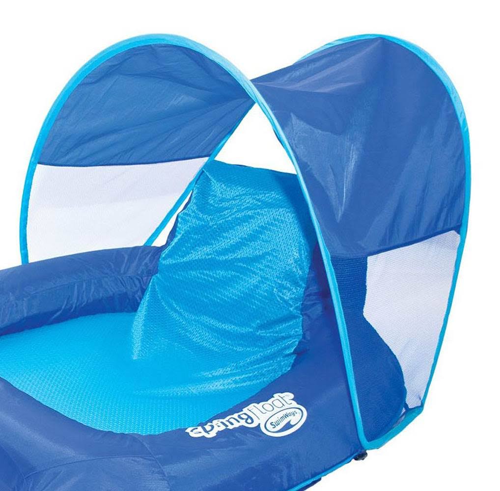 Blue Pool Lounge Chair with Sun Canopy 3 Pack Q6306