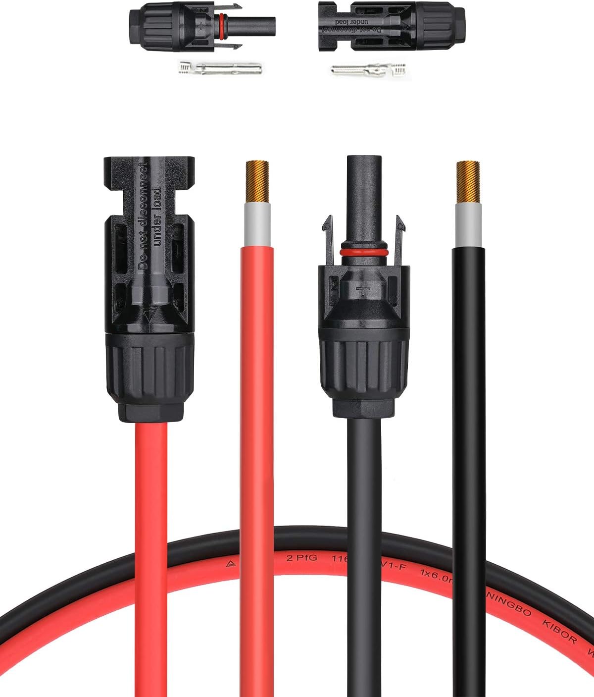 100Feet 10AWG Solar Extension Cable with Female and Male Connector L197481