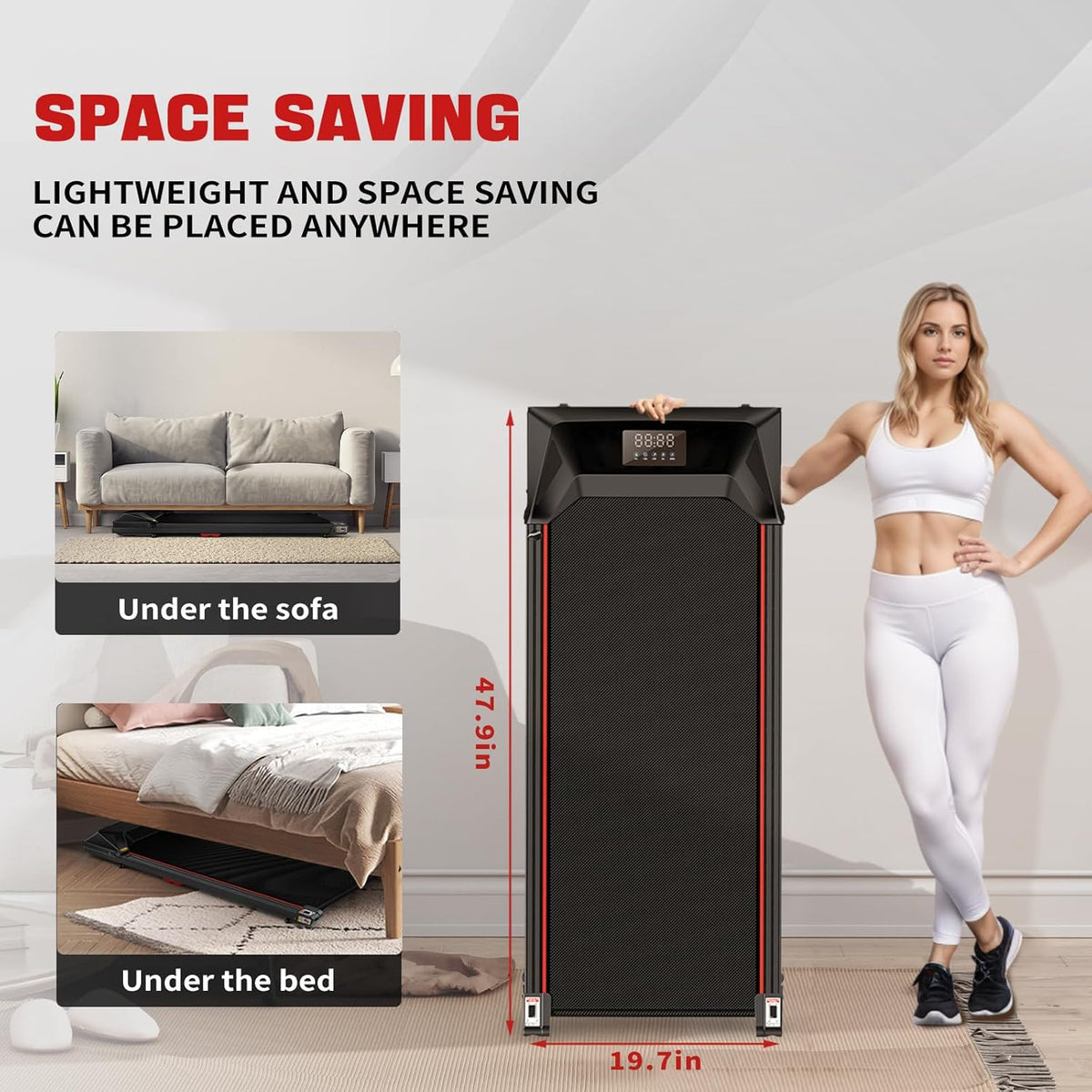 Under Desk Walking Treadmill with Silicone Cushion O8919