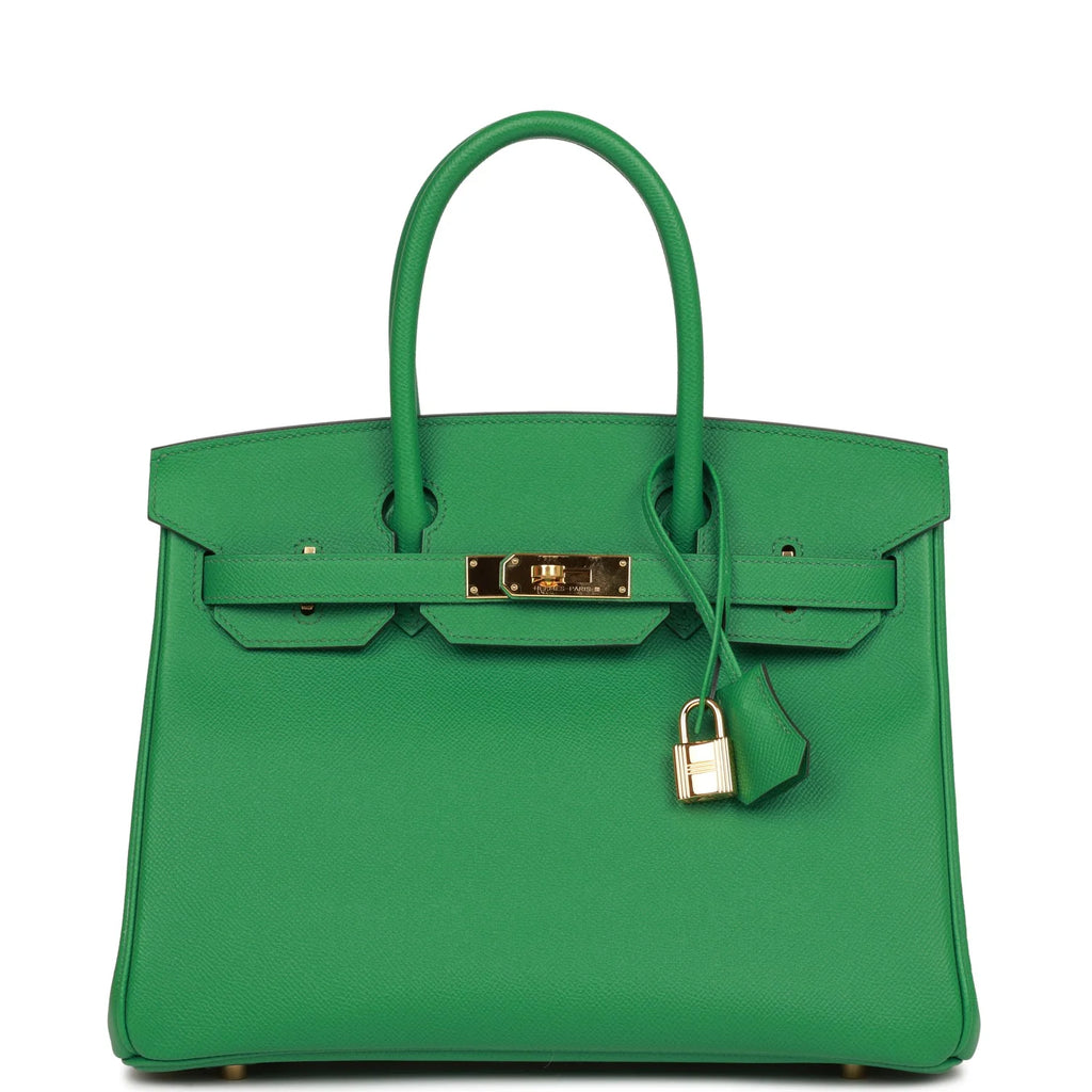 Pre-owned Birkin 30 Cactus Epsom Gold Hardware A7470