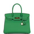 Pre-owned Birkin 30 Cactus Epsom Gold Hardware A7470