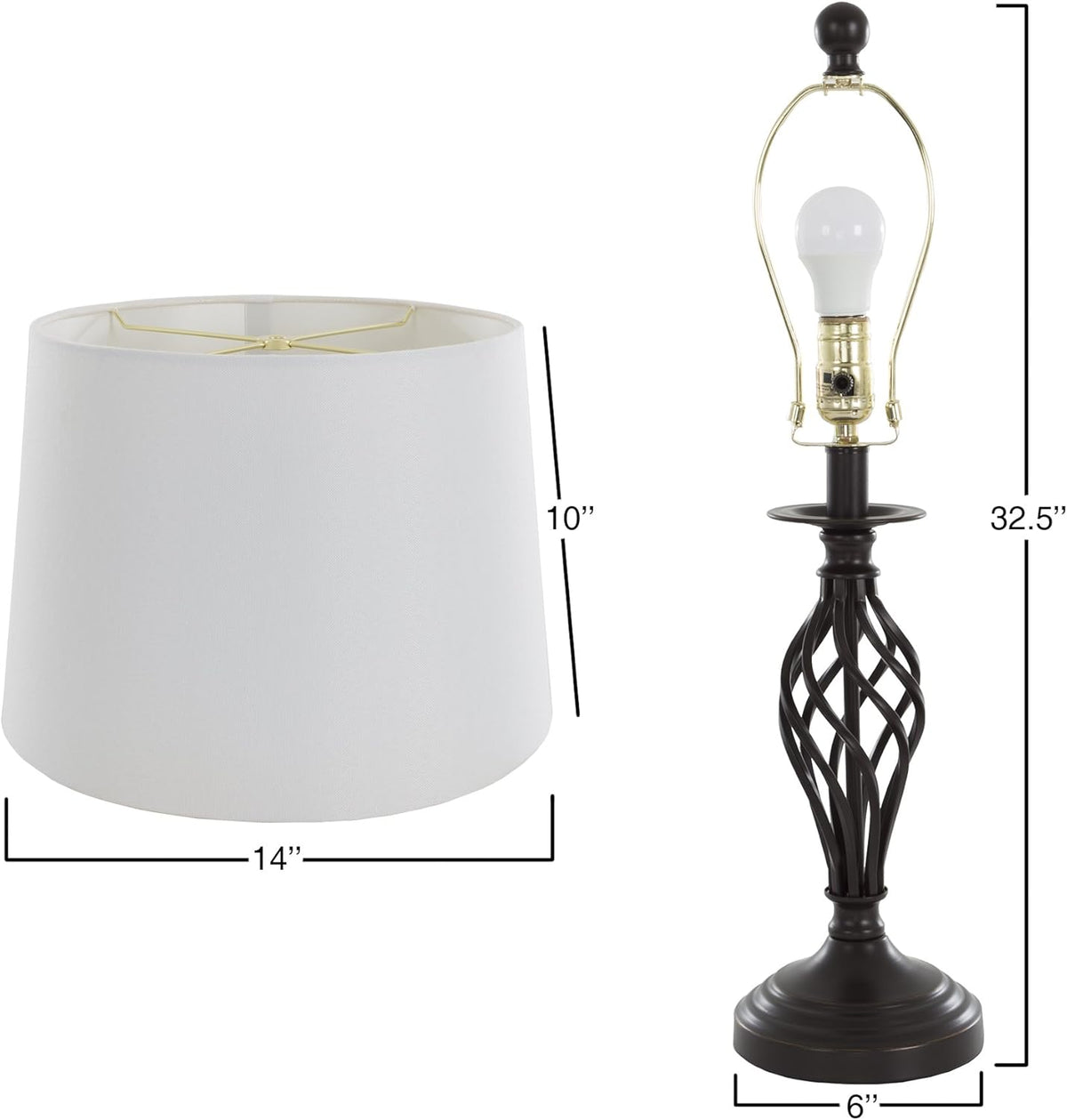 Table Lamps and Floor Lamp Set of 3 N9152