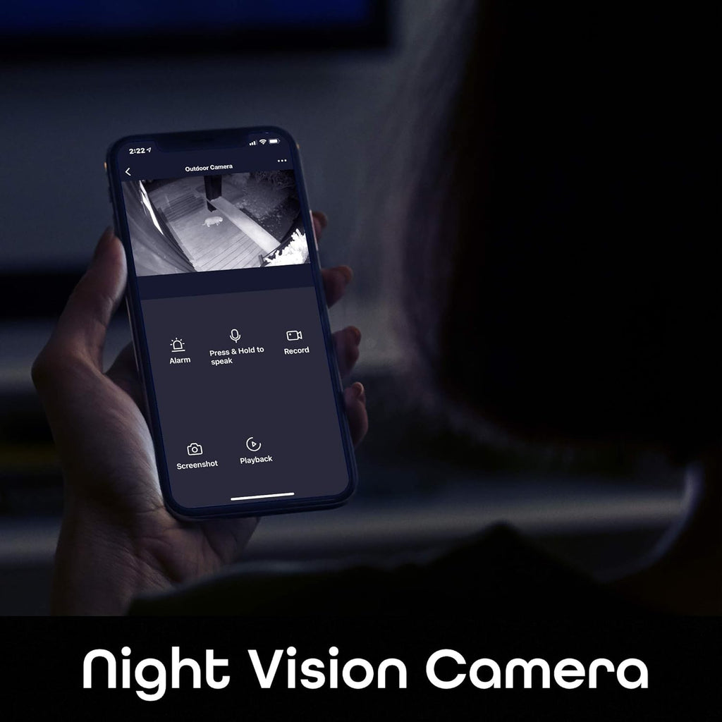1080p HD Outdoor Smart Wi-Fi Security Camera with Night Vision, Motion Alerts, IP66 Weatherproof, White Y701