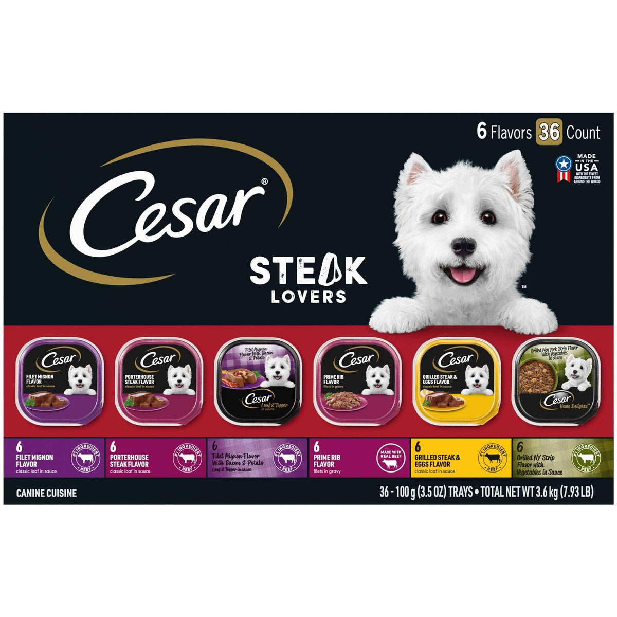 Steak Lovers Variety Pack Wet Dog Food D845