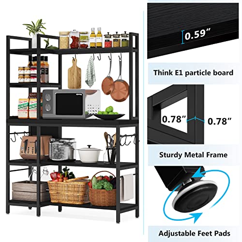 5-Tier Kitchen Utility Storage Shelf with 10 Hooks K11221