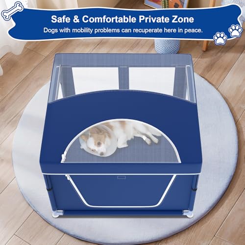 Blue Puppy Playpen with Top Cover K69316
