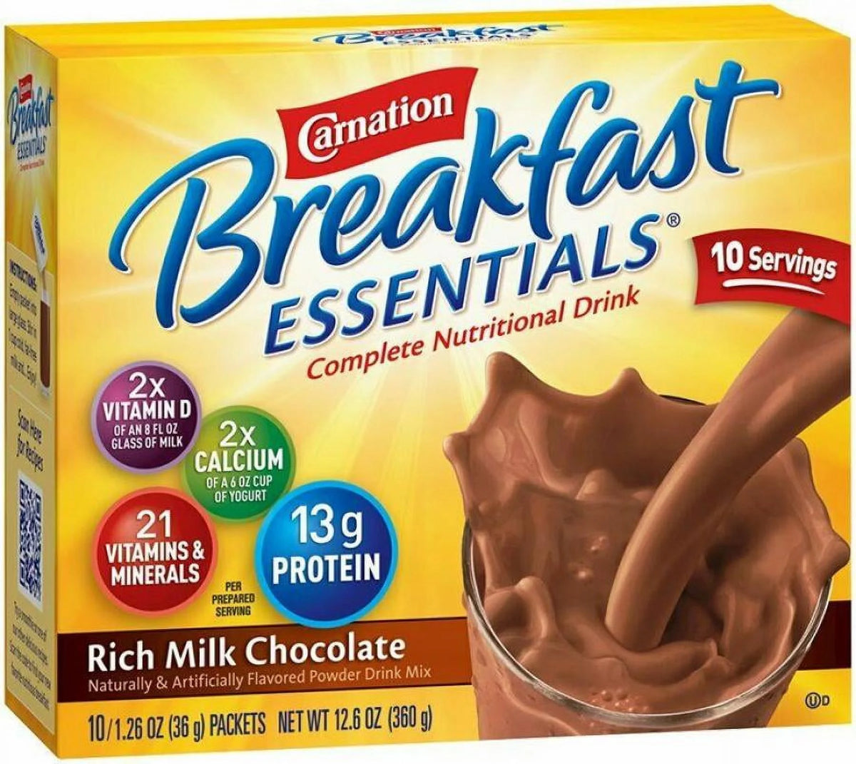 Rich Milk Chocolate Nutritional Drink, 36 gram Individual Packet, 60 Count N2285
