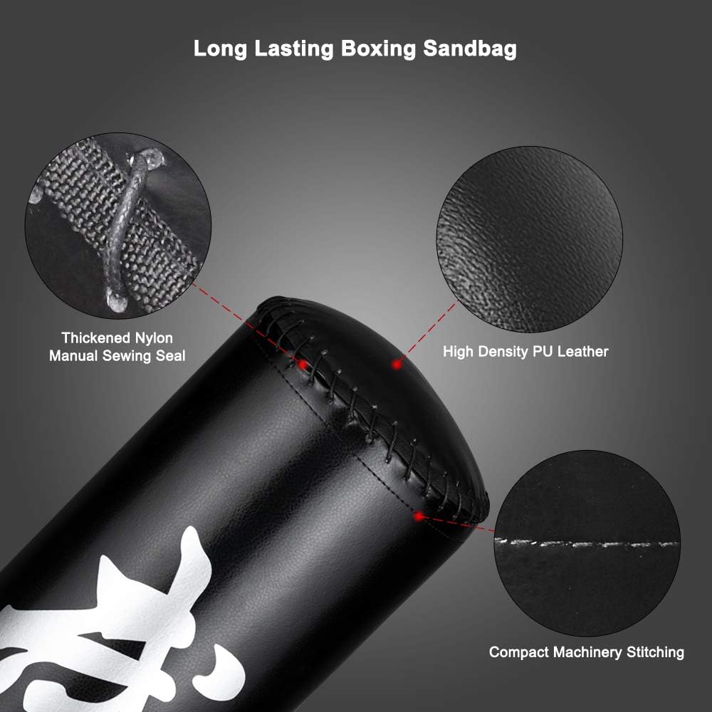 Black Freestanding Punching Bag with Suction Cup Steel Base X773