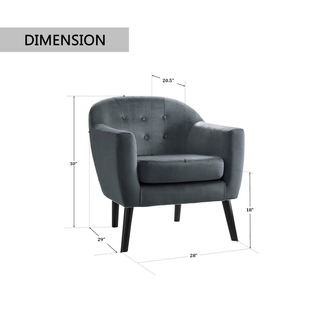 Grey Accent Chair W14825