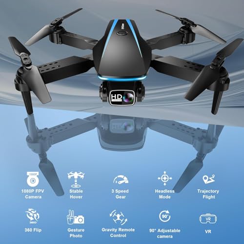 1080P HD Foldable Drone with 2 Batteries and Carrying Case A622008