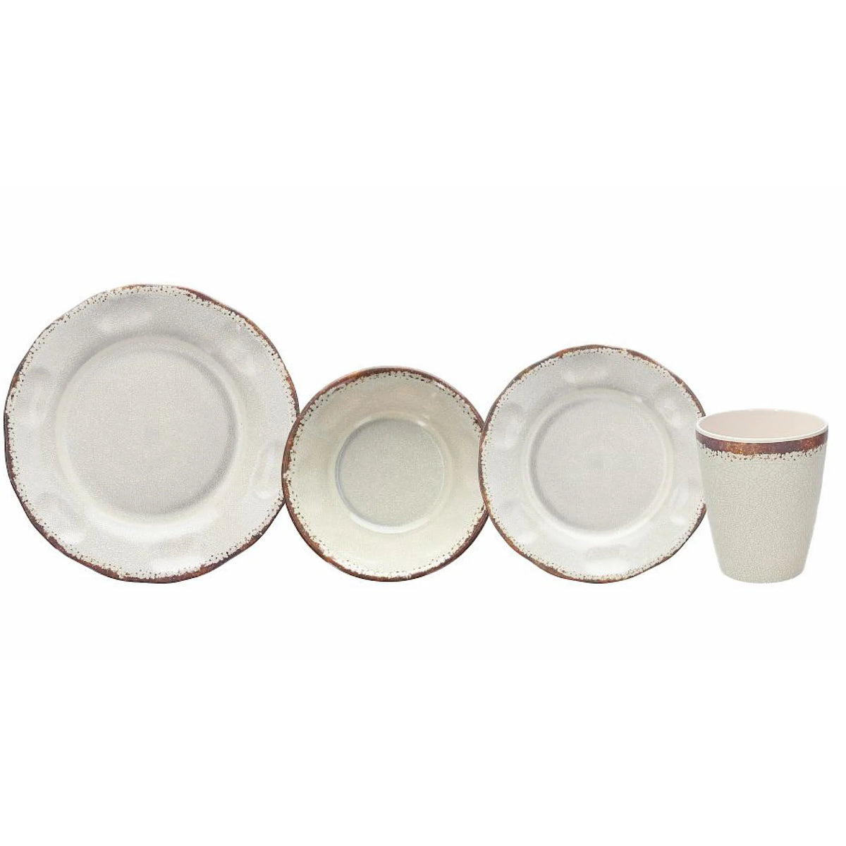 White 16pcs Table Set R87485