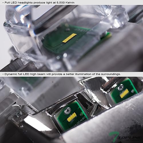Compatible With 2015-2017 Ford F150 Black Housing Full LED Sequential Projector Headlights V83714