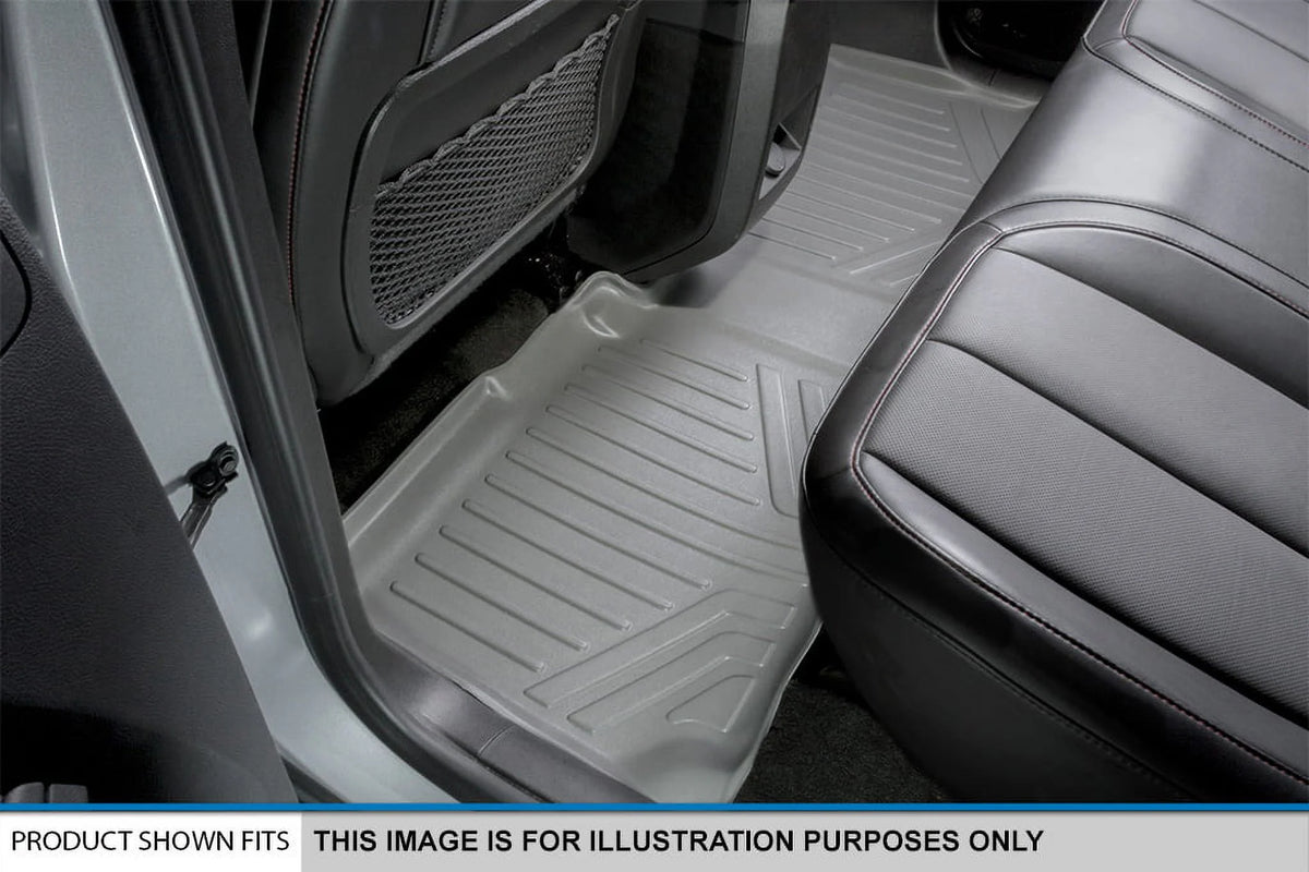 Custom Fit 3 Row Floor Mats Liner Set with 2nd Row Bucket Seats Gray A6772