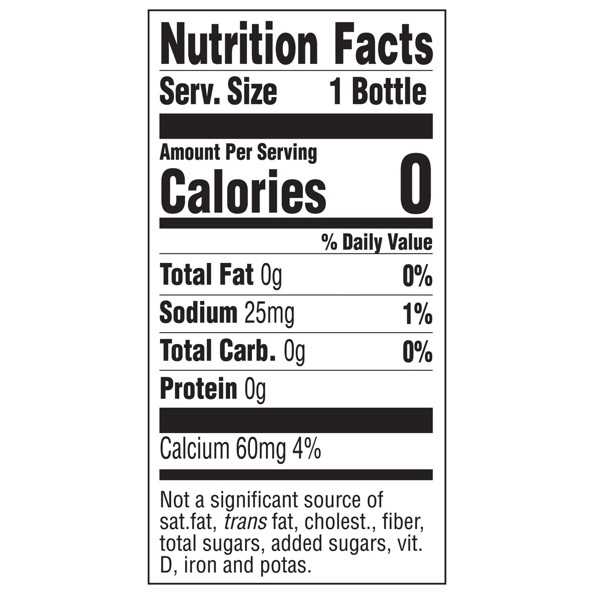 Sparkling Mineral Water Bottle, 20.3 fl oz D490139