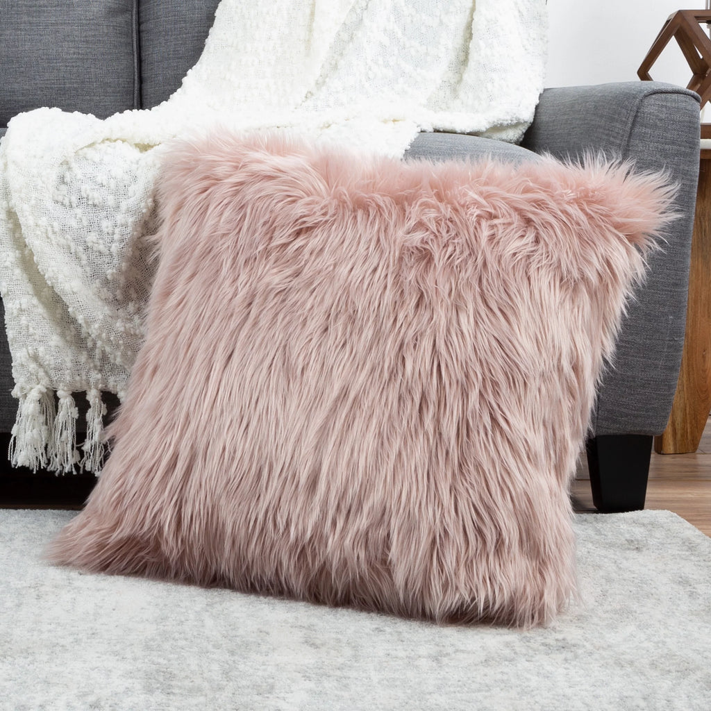 Pink Polyester Floor Pillow O545961