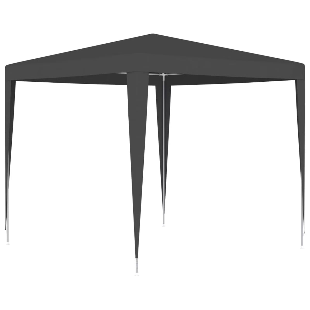 Party Tent Outdoor Gazebo Canopy PE Roof Sunshade Shelter Anthracite 8.2ft x 8.2ft x 7.9ft L64434