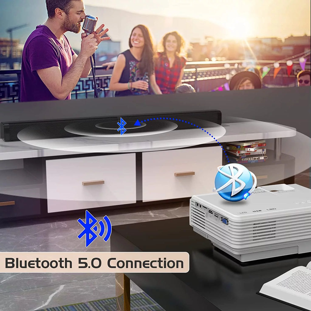 Portable Movie Projector with 100 Projector Screen U565