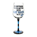 Cat Hair Wine Glass J6761