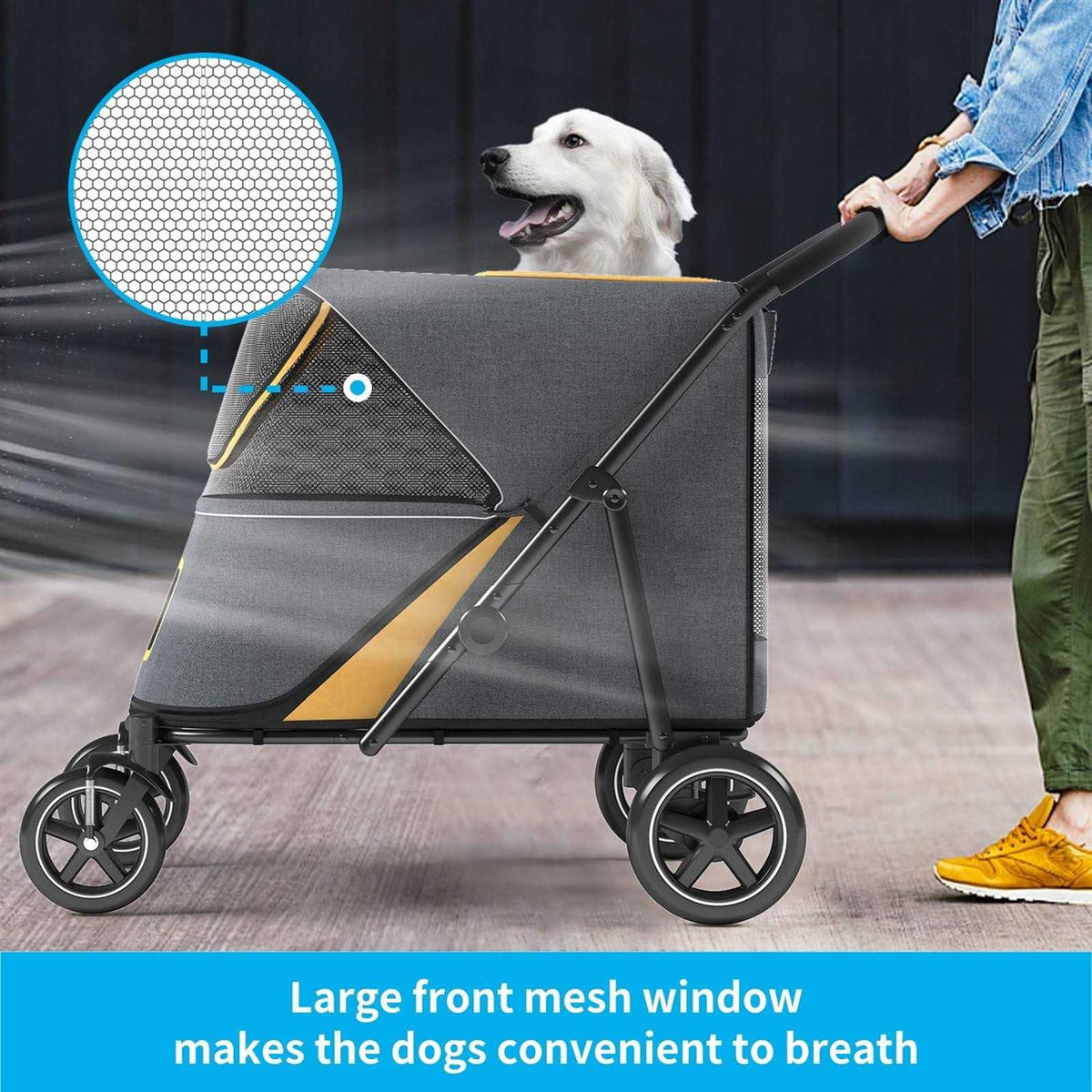 Pet Stroller with Brakes and Storage Pocket Z610