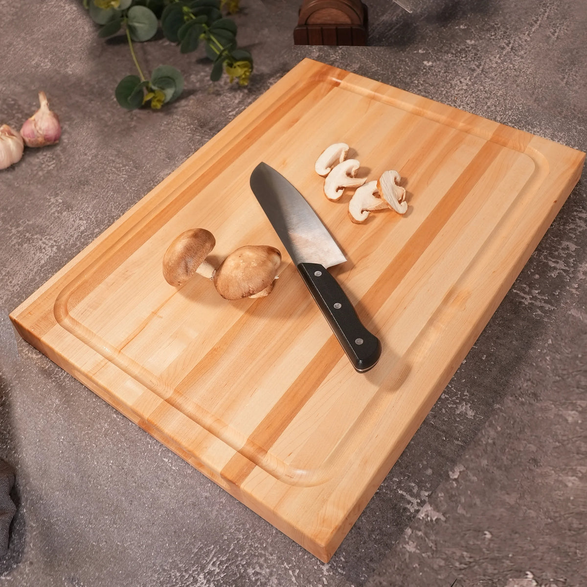 Hard Maple Butcher Block Cutting Board, 16x12 Inch O64210