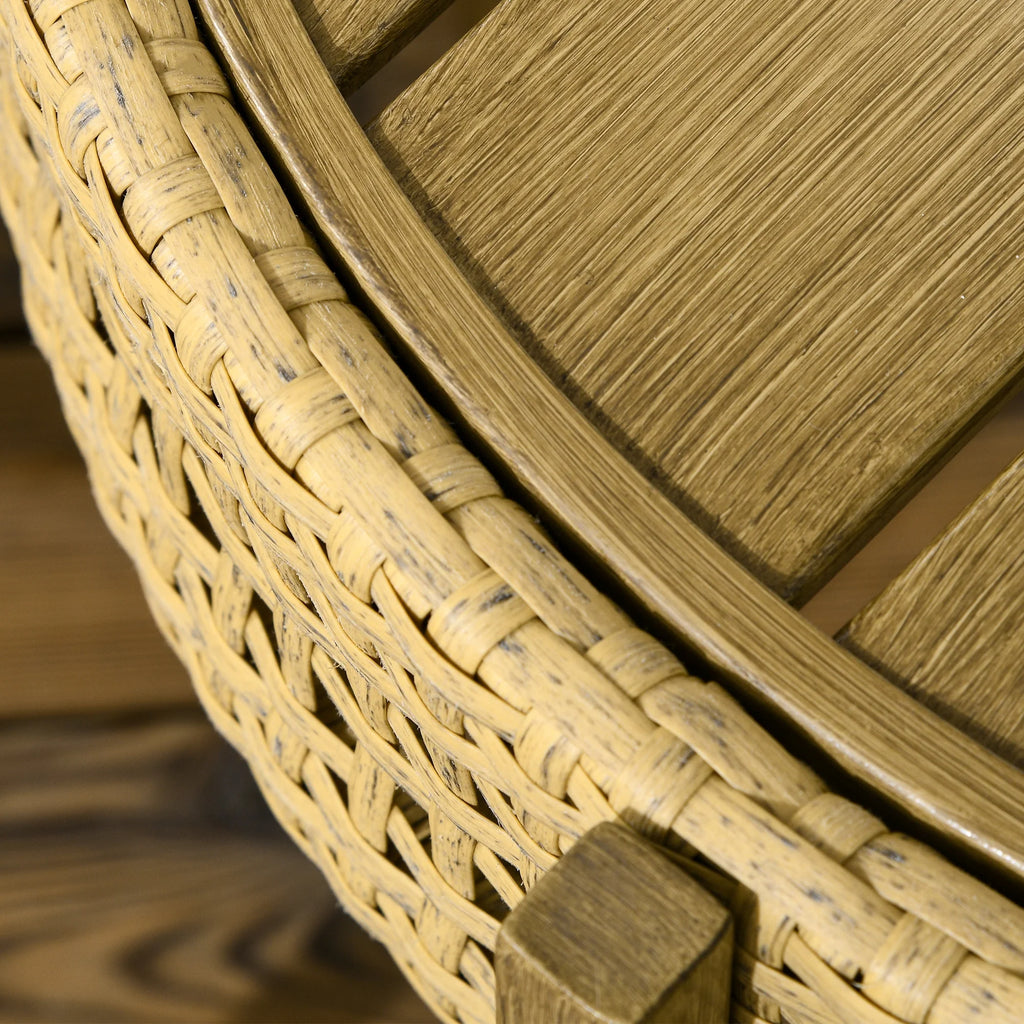 Brown Wicker Patio Table Set N76053