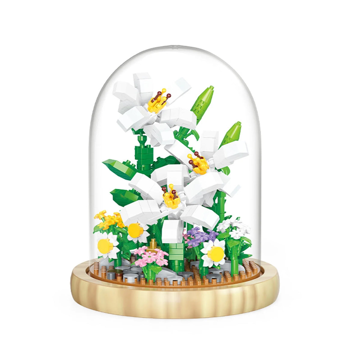 DIY Building Blocks Set with Wooden Base T858