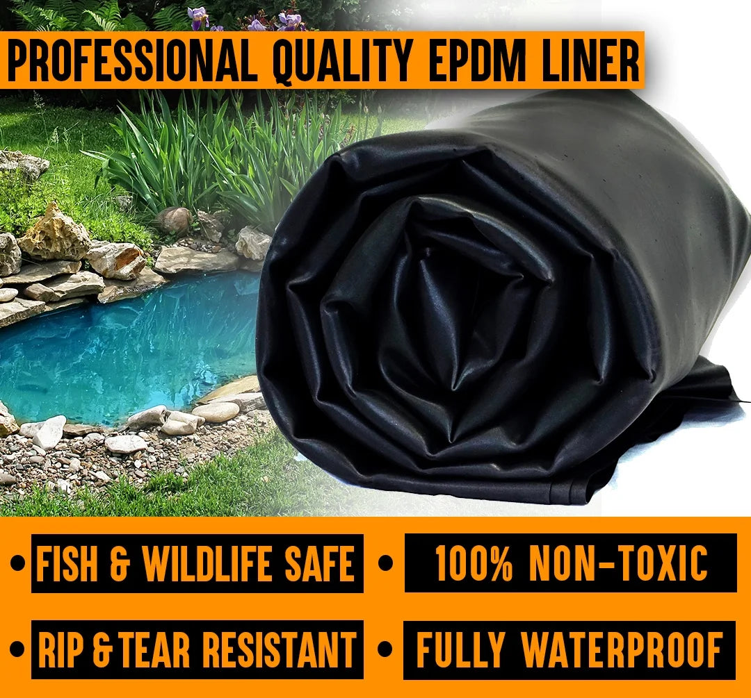 20 ft. x 45 ft. 60 Mil EPDM Rubber Pond Liner Combo Q403016