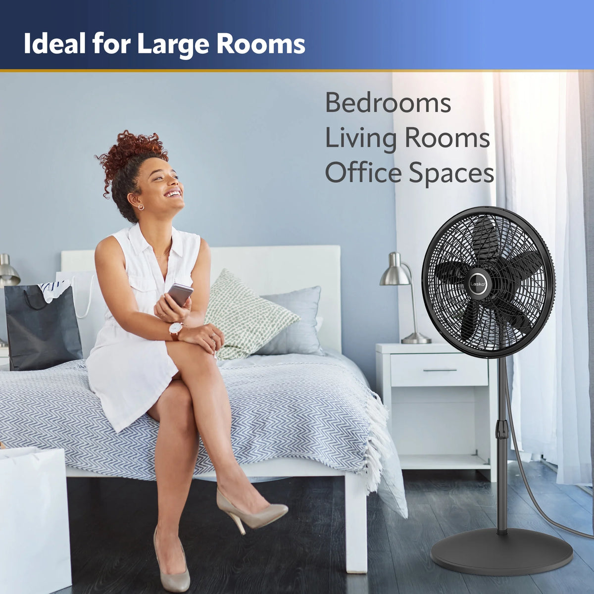 18 Oscillating 3-Speed Pedestal Fan H2588