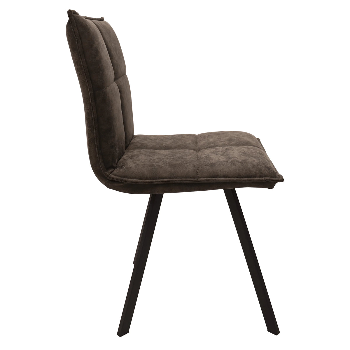 Grey Leather Dining Chair Set of 3 O161223