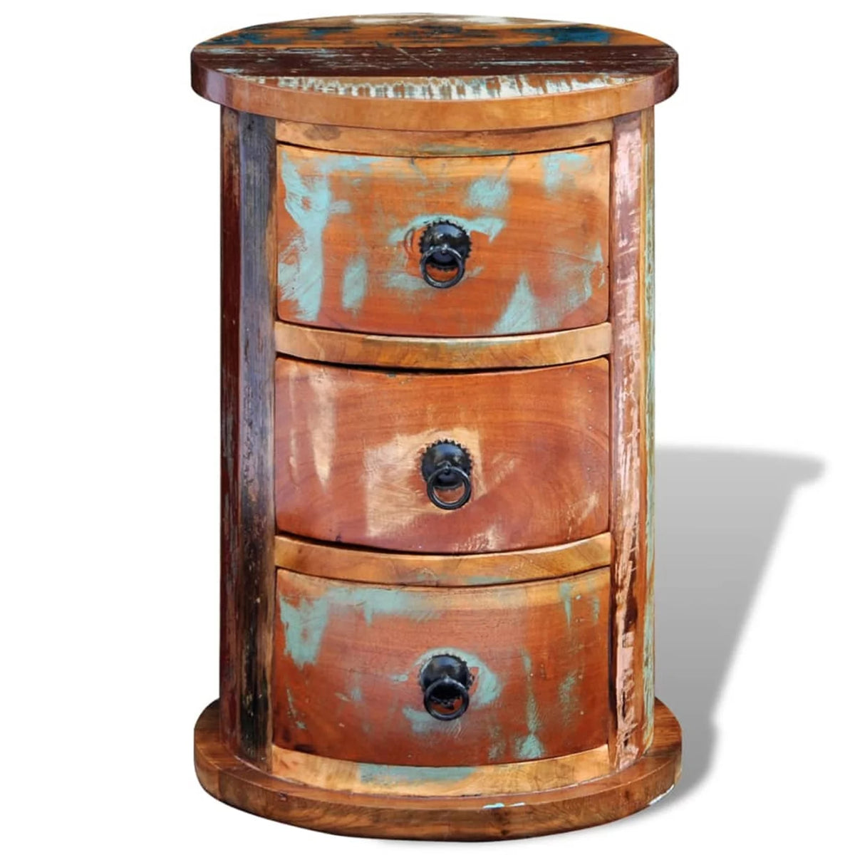 Reclaimed Solid Wood Cabinet with 3 Drawers F435