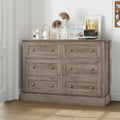 White 6 Drawer Double Dresser S6754