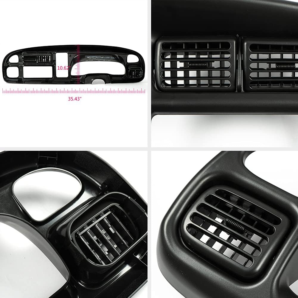 Instrument Cluster Bezel w/Vents for Dodge 98-02 Ram 1500 2500 3500 Pack of 2 F4652