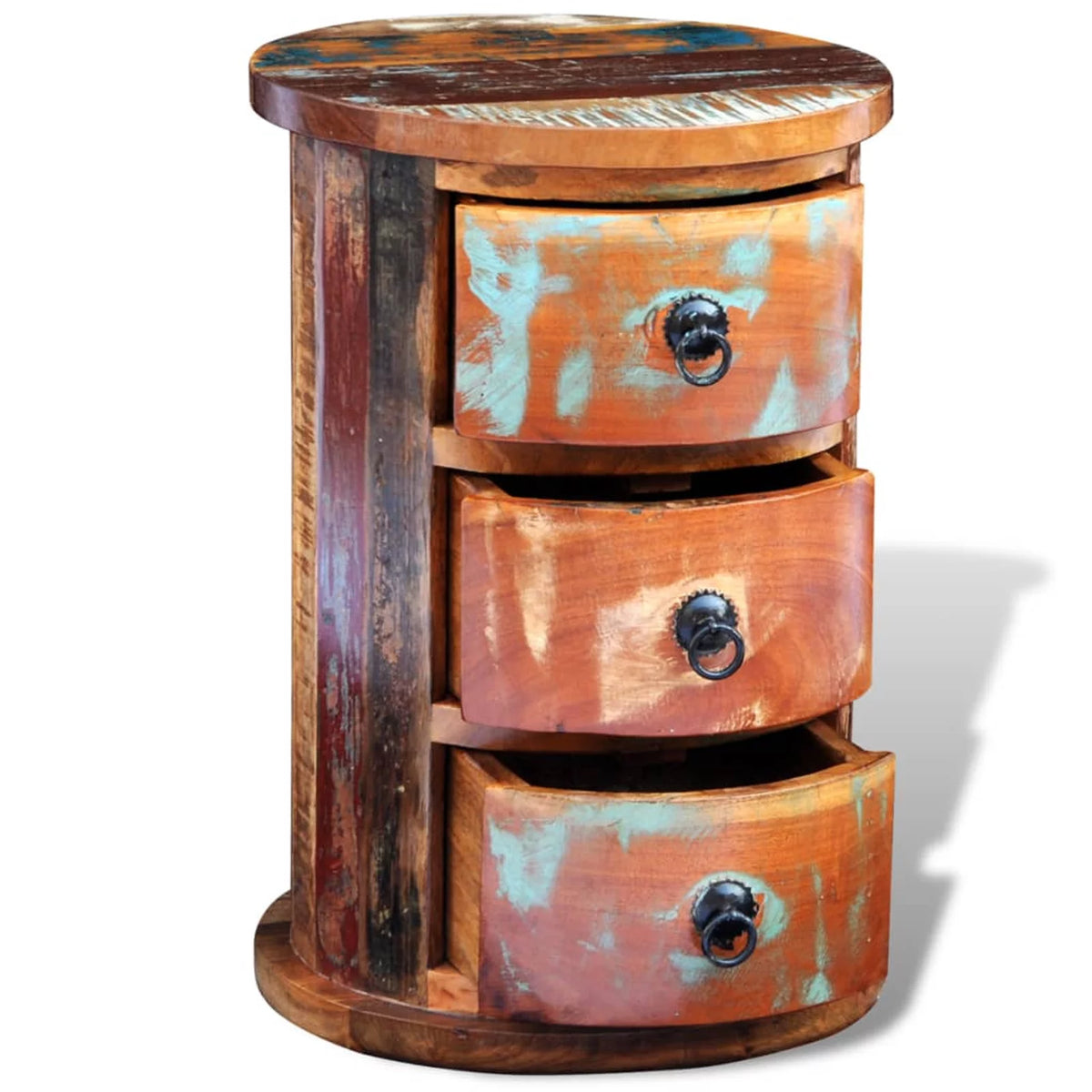 Reclaimed Solid Wood Cabinet with 3 Drawers F435