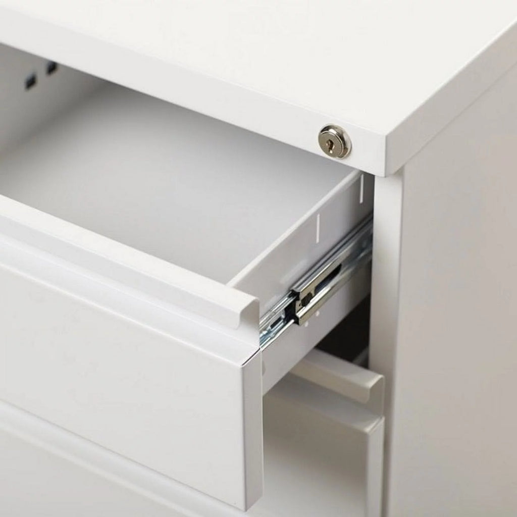 20" 3-Drawer White Metal Mobile File Cabinet X632